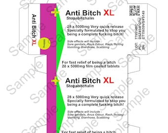 Anti-Bitch Pillendoosje: kant en klaar sjabloon om zelf te maken...