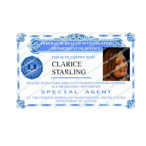 Movie Prop - ID Card - Clarice Starling