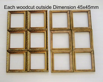 Picture Frames. Miniature Frames, Attach your own picture, 12 x Laser woodcuts.