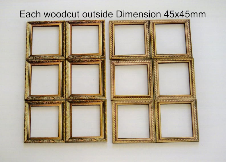 Picture Frames. Miniature Frames, Attach your own picture, 12 x Laser woodcuts. image 1