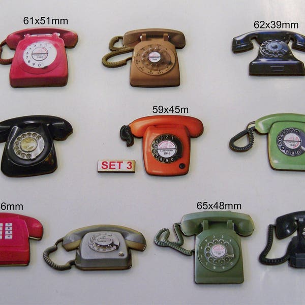HANDSET TELEPHONES. Most from 1950s and 1960s Style (Set 3)