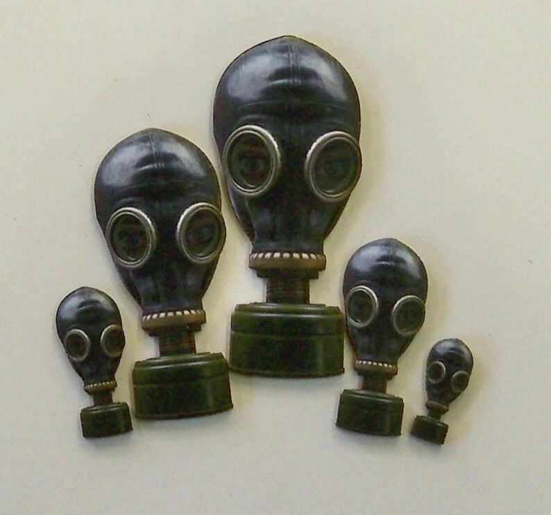GAS MASKS. 5 Different Sizes. set 3 Etsy