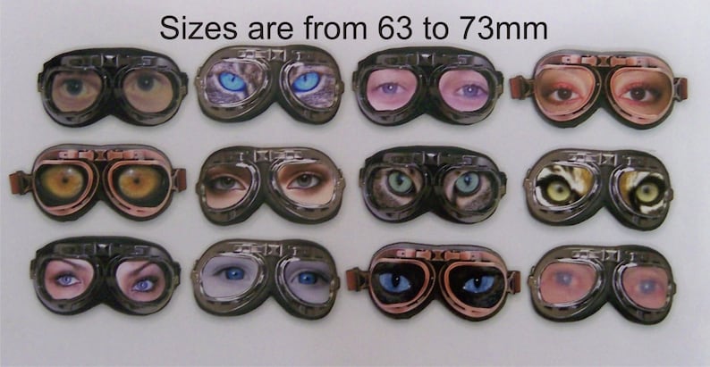 FLYING GOGGLES A pack of 12 cutouts