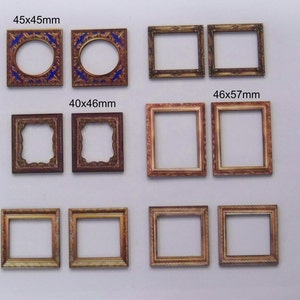 Picture Frames. photo of  Miniature Frames on wood.  Attach your own picture.  12 x laser wood cuts.