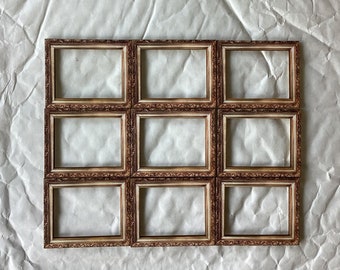 Miniature Rectangle Frames. 9, Laser woodcut outs. Attach your own art.