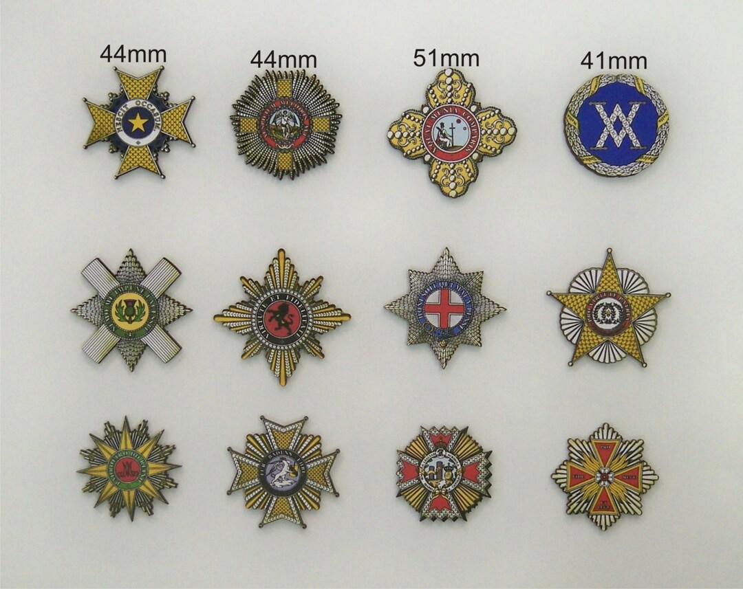 Knight Order Chain 12 X Knighthood Orders on Wood - Etsy UK