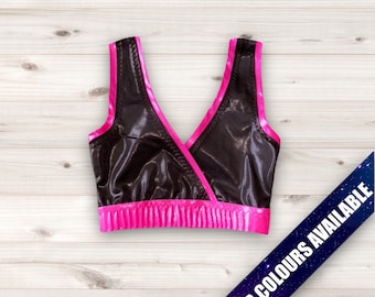 Pro Wrestling Gear Women’s Crop Top Sparkly Crossover Crop Top Wrestling Spandex * Wrestling Crop Top Plain Wrestling Gear * Made To Order