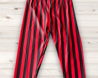 Pro Wrestling Gear Tights Striped Wrestling Tights * Wrestling Gear * Red and Black Made To Order