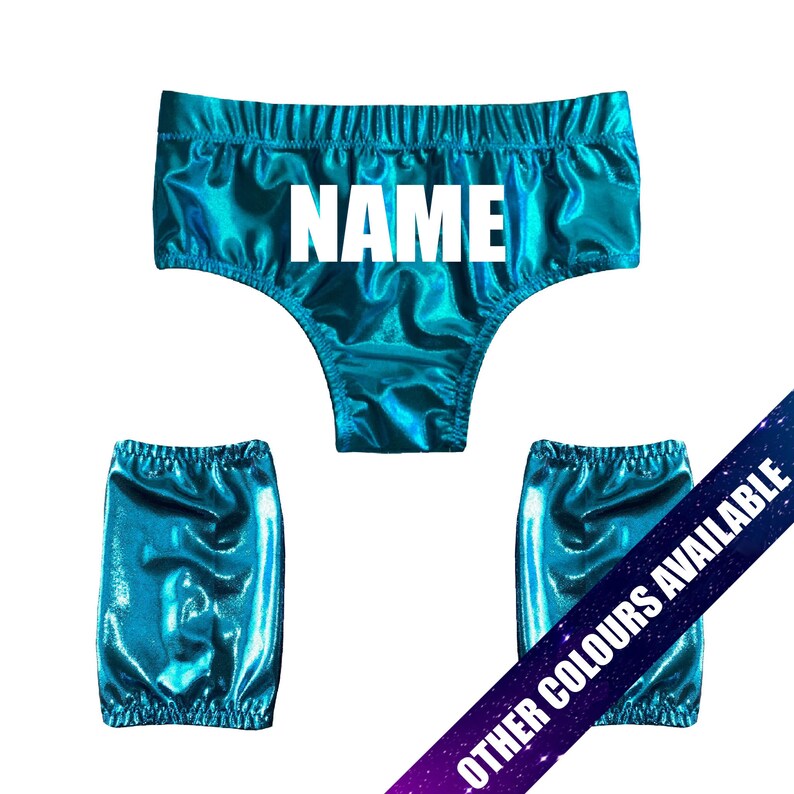 Pro Wrestling Gear Trunks and Knee Pad Covers Set * Sparkly CUSTOM