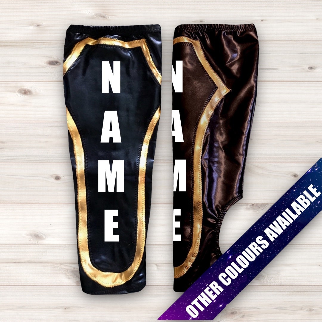 Pro Wrestling Gear Kickpad Covers Wet Look Custom Design Spandex
