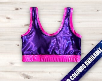 Pro Wrestling Gear Women’s Crop Top * Sparkly Crop Top Wrestling Spandex * Wrestling Crop Top Plain Wrestling Gear * Made To Order