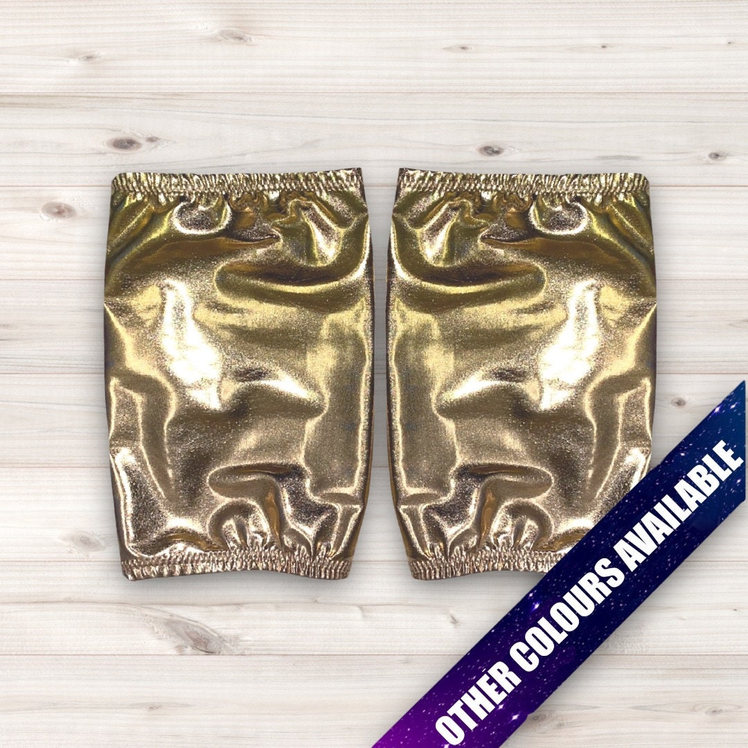 Pro Wrestling Gear Knee Pad Covers Wet Look Spandex Mens Wrestling Wet