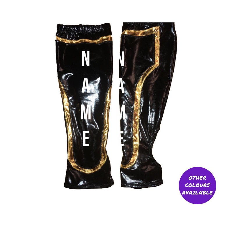 Pro Wrestling Gear Kickpad Covers Wet Look Custom Design Etsy