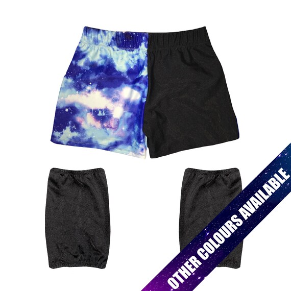 Pro Wrestling Gear Biker Shorts and Knee Pad Covers Galaxy Etsy