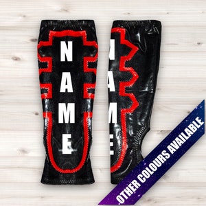 Pro Wrestling Gear Kickpad Covers * Wet Look Custom Design * Spandex Wrestling * Kick Pad Covers * Plain Wrestling Gear * Made To Order
