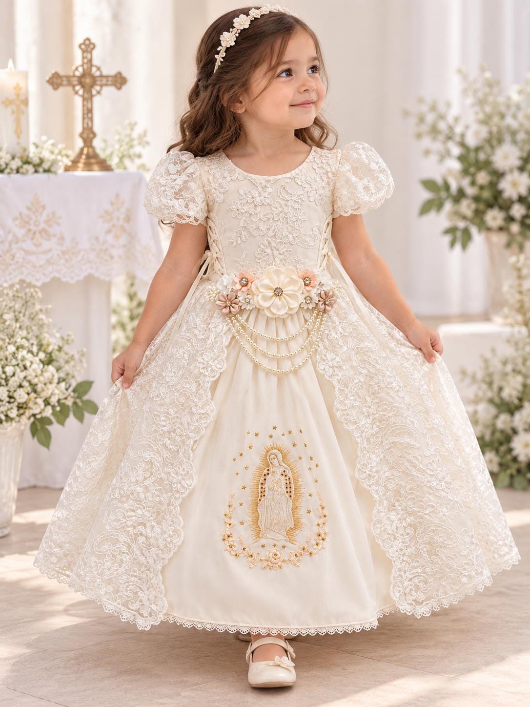 can baptism dresses be ivory Dress Babygirl modern christening dress for baby girl