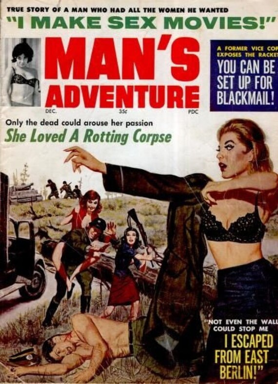 MAN'S ADVENTURE Magazine Cover Art - 16-trading Cards