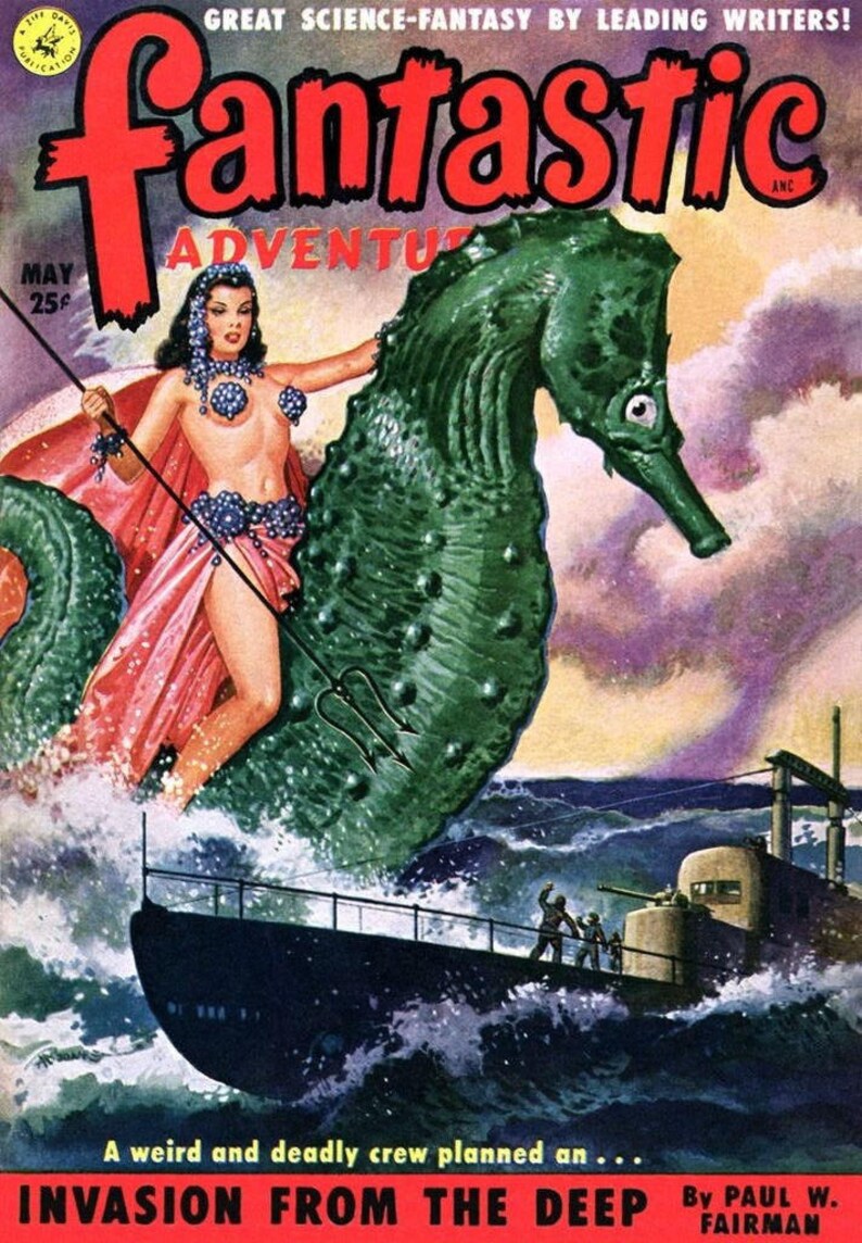 Fantastic Adventures Magazine Cover Art 40trading Cards Etsy