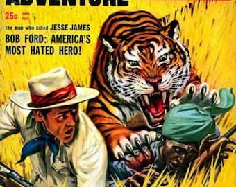 MAN'S ADVENTURE Magazine Cover Art - 16-Trading Cards - Men's Adventure Pulp Mag - Sweat Mags - Cover Art Collection with FREE Card Sleeves