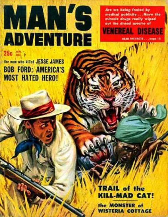 MAN'S ADVENTURE Magazine Cover Art 16-trading Cards Men's Adventure Pulp Mag  Sweat Mags Cover Art Collection With FREE Card Sleeves 