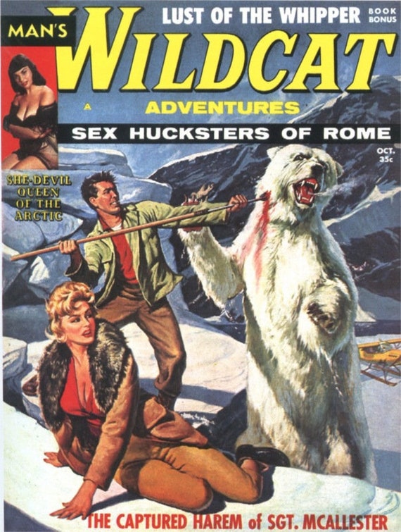 アート・デザイン・音楽 Men's Adventure Magazines Men's adventure magazine art used for album covers and