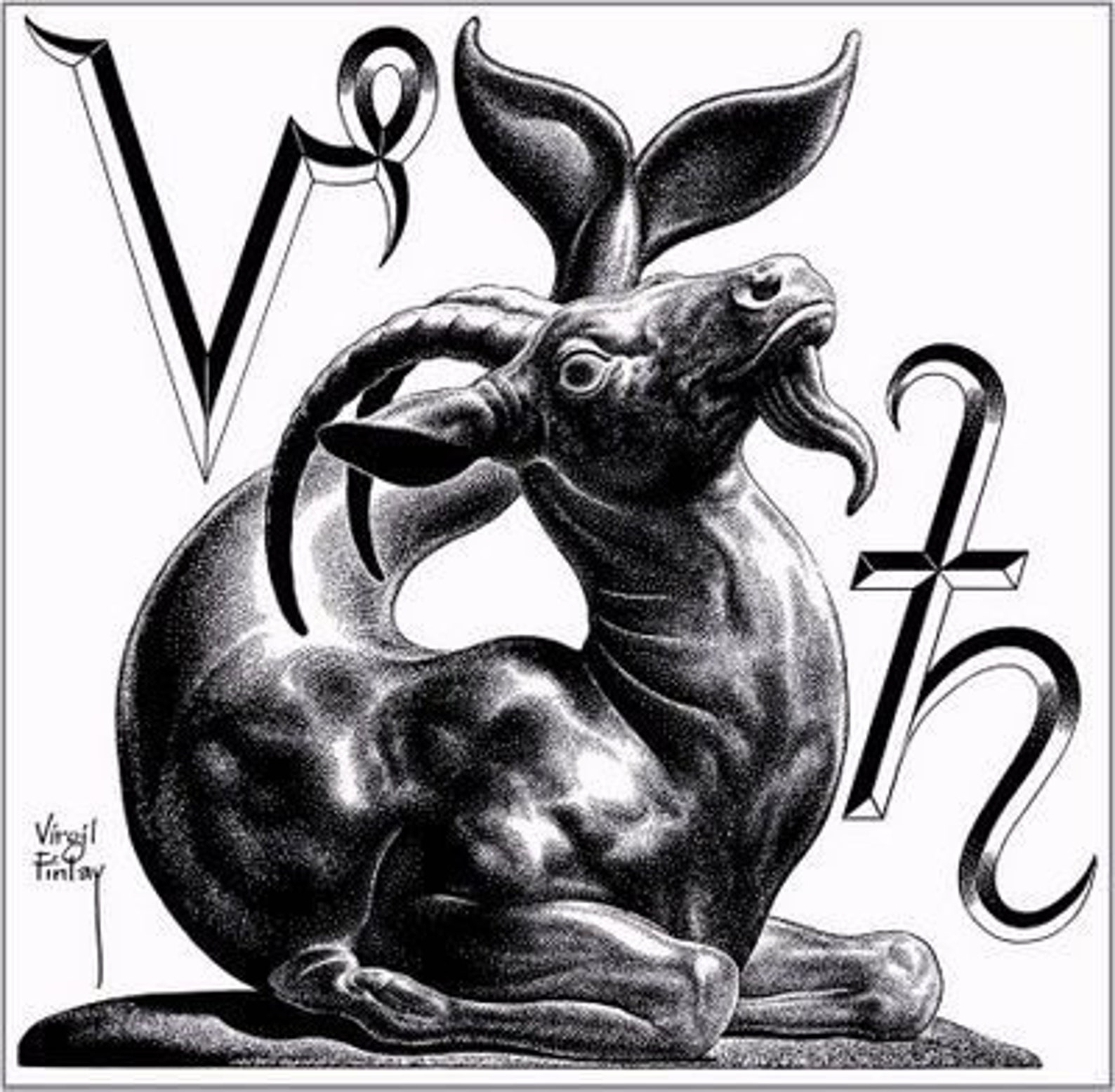 Virgil Finlay Astrology Sketch Art and Illustrations 40 Etsy