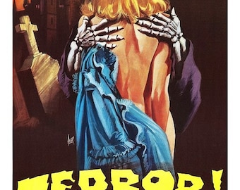 Pósteres de películas italianas de terror y misterio - Set de 24 tarjetas coleccionables - ¡Sin duplicados! Pósteres de películas de terror: fantasmas, vampiros y zombis.