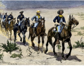 The Buffalo Soldiers - 8 Trading Cards Set - Historical Photos and Paintings