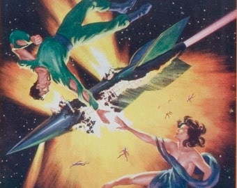Science Fiction Pulp Magazine Cover Art - 24 Cards Set - Captain Future, Imagination, Galaxy and More! Vintage Retro Futurism Sci-Fi Rare
