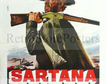Sartana (If You Meet Sartana, Pray for Your Death) (1968) 11x14 Art Poster Print - Spaghetti Westerns Movies - Cowboy Art - Old West Art