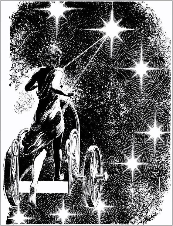 Virgil Finlay - Astrology Sketch Art and Illustrations 16 Trading
