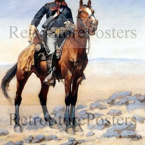 The Buffalo Soldier by Frederic Remington - 11x14 Art Poster Print - Classic Glossy Poster
