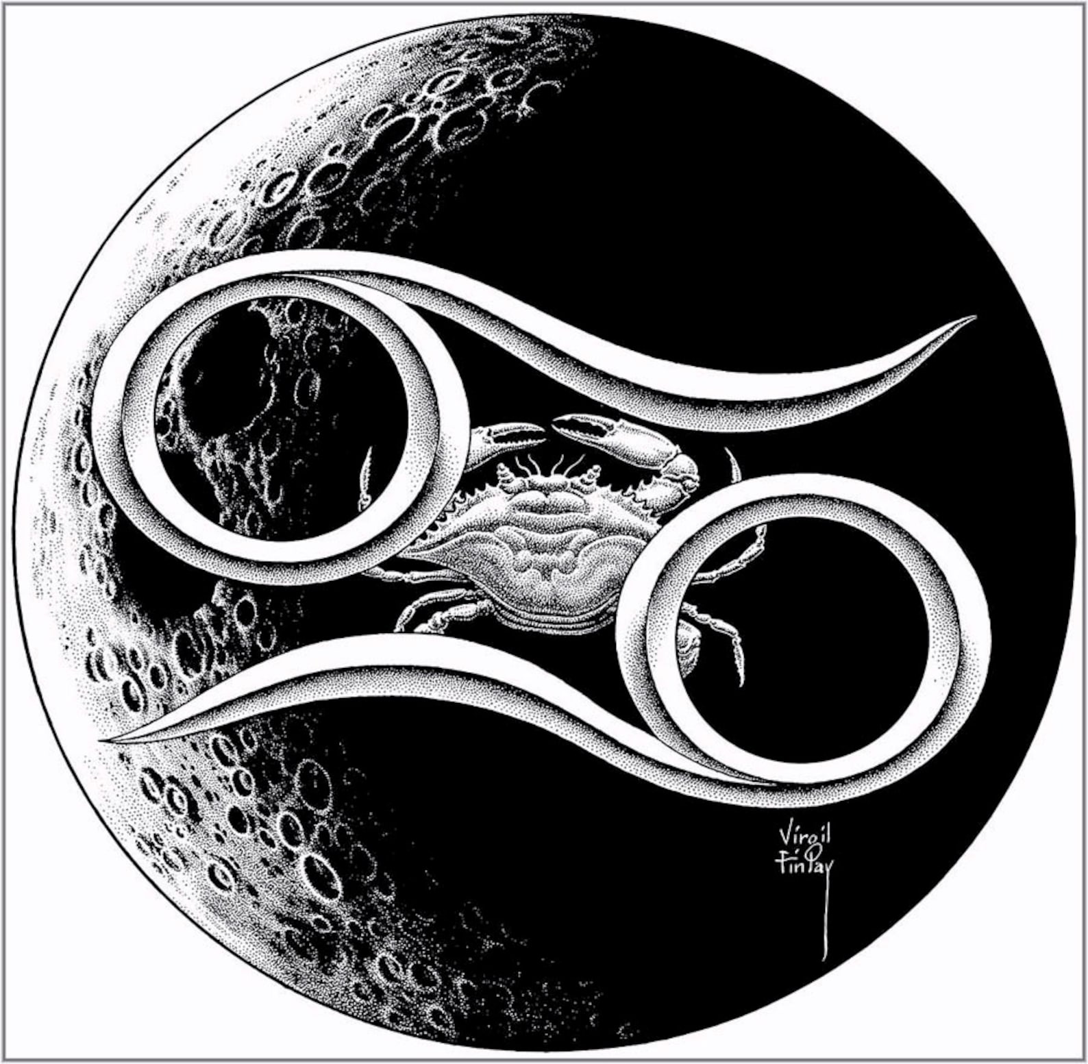 Virgil Finlay Astrology Sketch Art and Illustrations 40 Etsy