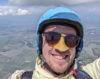 Leather Nose Sun Shield for Paragliding | UV Protection | Skin Cancer Prevention