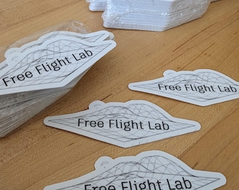 Sticker | Free Flight Lab Logo | Paragliding | Tag | Diamond shape