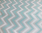 Furnishing fabric helped Panama trend fabric shine Zig zag mint silver chevron