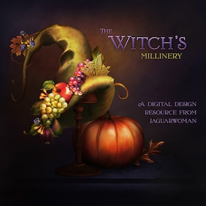 Witch&#39;s Millinery Halloween-themed Clipart Images