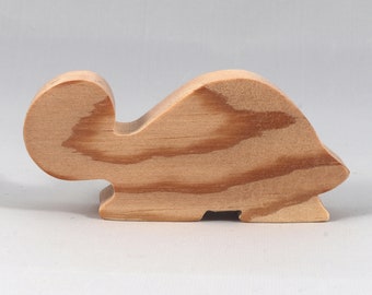 Handmade Wooden Toy Turtle: Unfinished Itty Bitty Animal Cutout