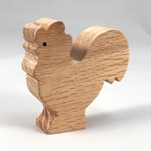 Wood Toy Rooster/Chicken Blank Cutout, Handmade, Unfinished, Unpainted, Paintable, and Ready to Paint From My Itty Bitty Animal Collection