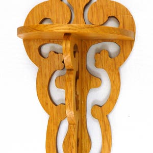 Victorian Style Fretwork Wall Shelves Handmade From Select Grade Hardwood And Hand Finished With Satin Polyurethane And Sold As A Pair