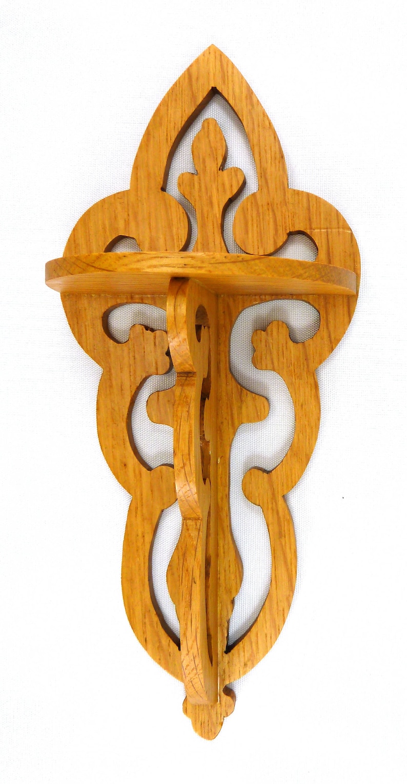 Victorian Style Fretwork Wall Shelves Handmade From Select Grade Hardwood And Hand Finished With Satin Polyurethane And Sold As A Pair