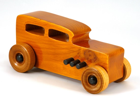 1 Set Wooden Toy 4 Wheels Car Own Wooden Craft Kits Set Wooden Race Car Toys 
