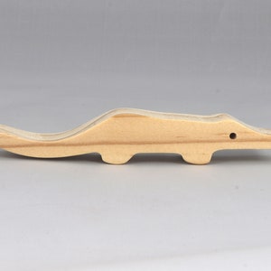 Wooden Toy Alligator Cutout, Handmade, Unfinished, Freestanding, and Ready to Paint, From My Itty Bitty Animal Collection
