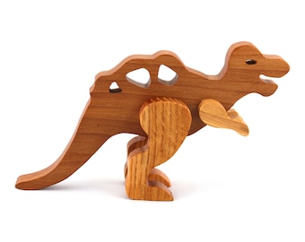 Handmade Wooden Dinosaur Figurine: Buddie's Dinos Collection
