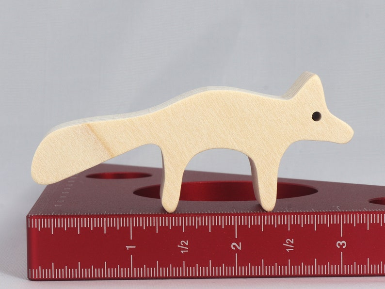 Handmade Wood Toy Fox Cutout Unfinished Freestanding Stackable Ready to Paint from My Itty Bitty Animal Collection