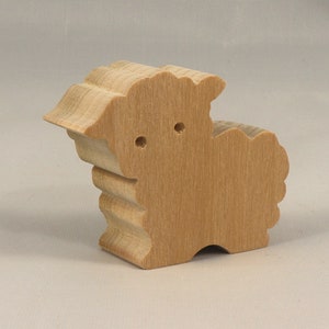 Handmade Wood Toy Lamb Sheep Cutout Unpainted, Paintable, Ready To Paint Freestanding Stackable From My Itty Bitty Animal Collection