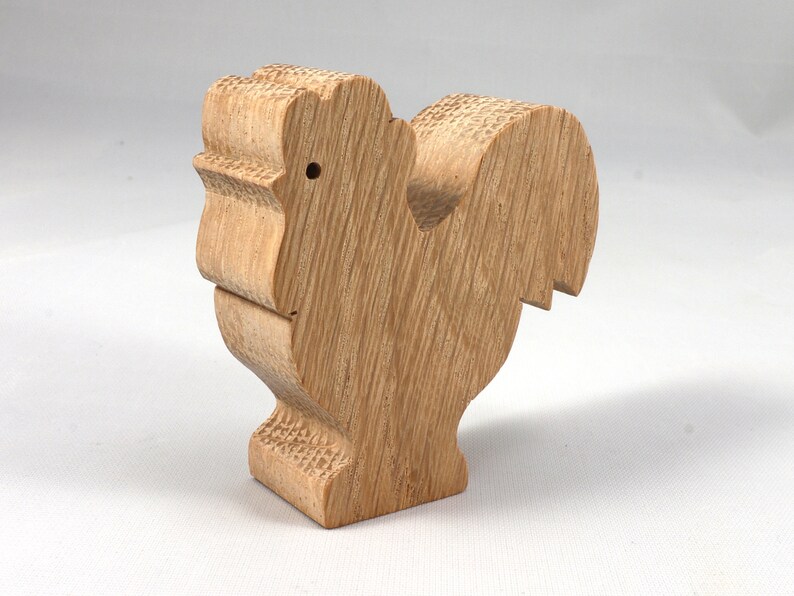 Wood Toy Rooster/Chicken Blank Cutout, Handmade, Unfinished, Unpainted, Paintable, and Ready to Paint From My Itty Bitty Animal Collection