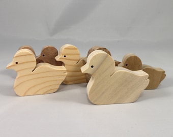 Handmade Wooden Diving Duck: Unfinished Cutout