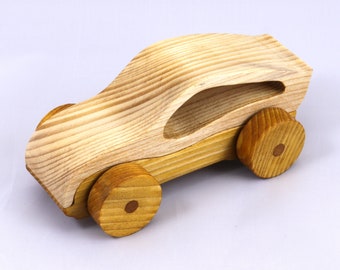 Wood Toy Car Sports Coupe From The Speedy Wheels Series - Handmade