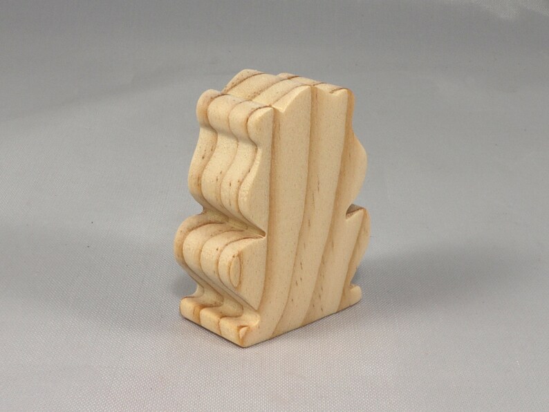 Handmade Wooden Toy Frog Cutout, Unfinished, Unpainted, Paintable, Ready to Paint, Freestanding, Chunky, and Stackable